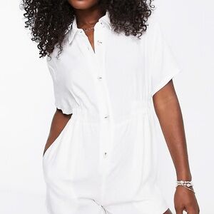 Pull&Bear Stone Short Sleeve Playsuit